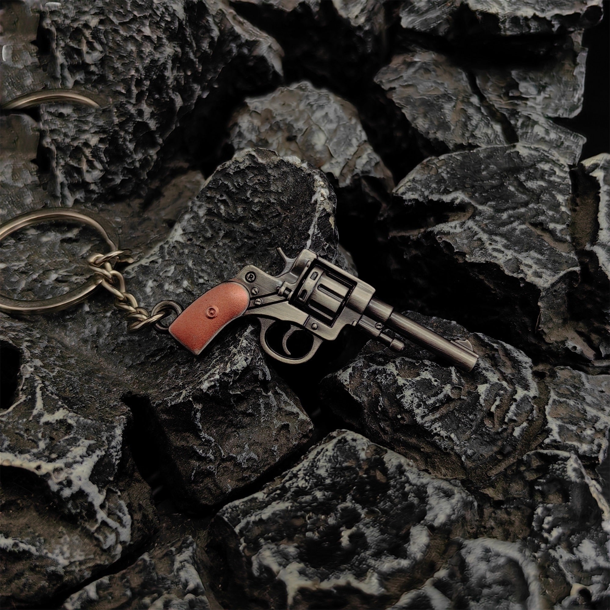 Mini 1895 Revolver Pistol Metal Keychain