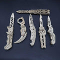 6 Cool Wooden Knife Model Kit 3D Blade Puzzle Toy