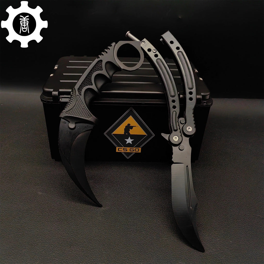Black Gamma Weapon Case Blunt Blade Karambit & Balisong Gift Box