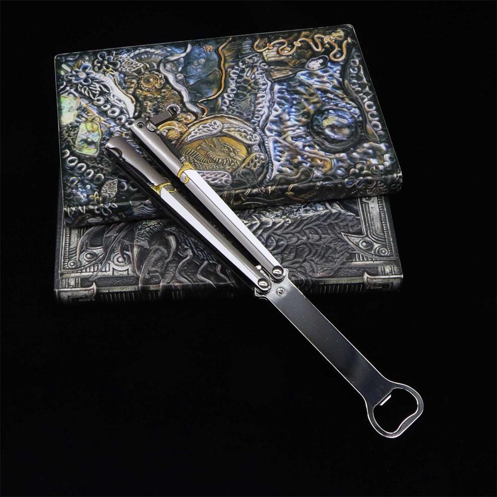 Dragon Head Totem & Sword Metal Balisong Bottle Opener