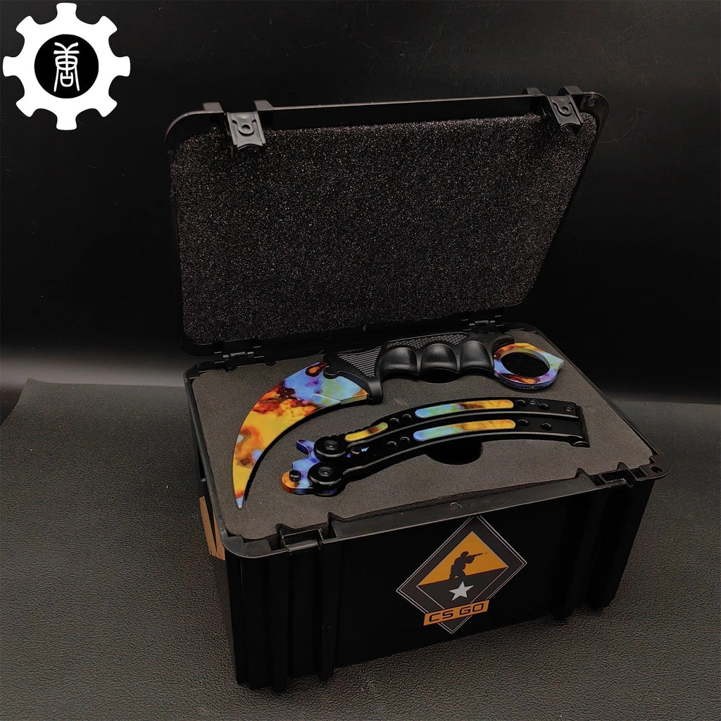 Black Gamma Weapon Case Blunt Blade Karambit & Balisong Gift Box