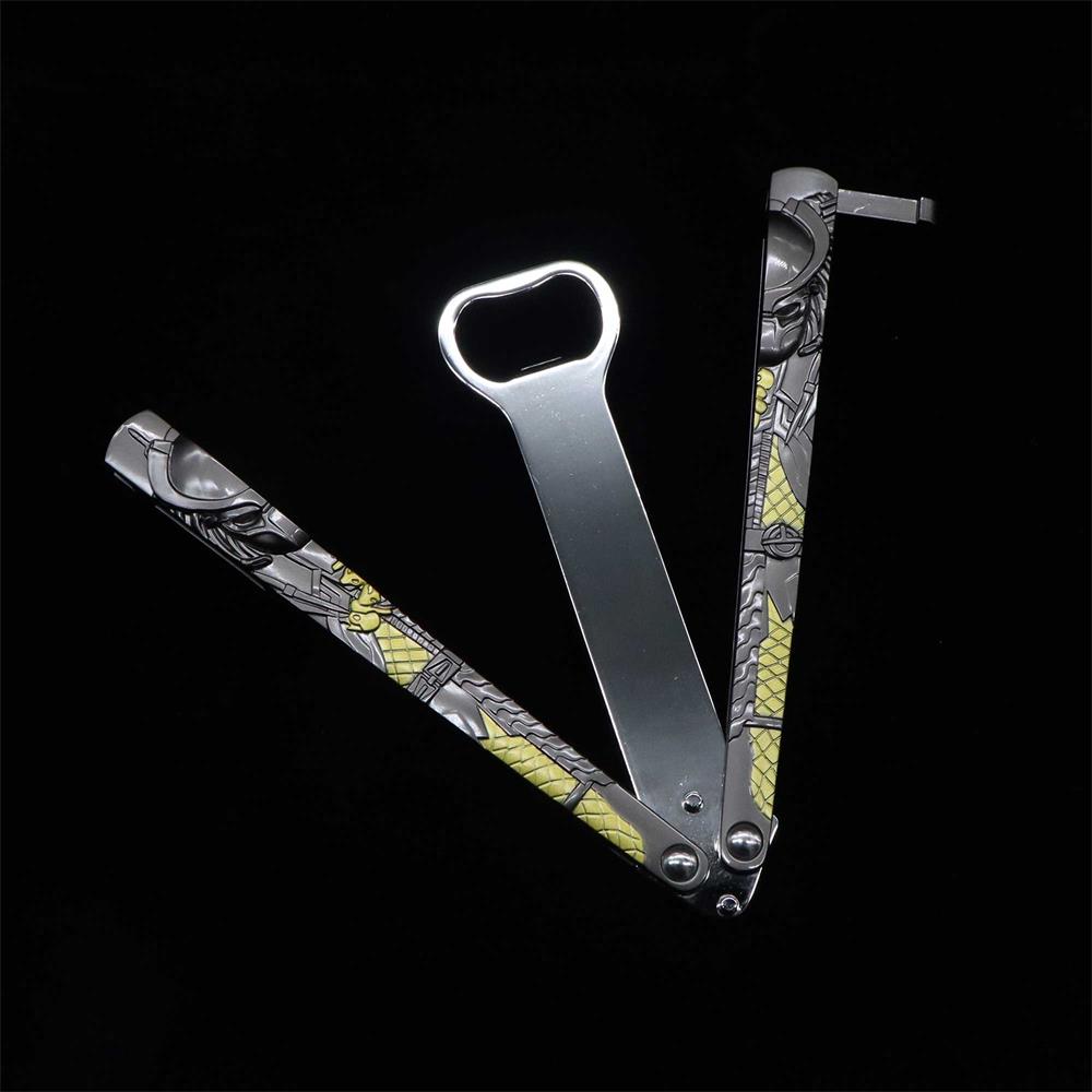 Metal Predator & Alien Balisong Bottle Opener