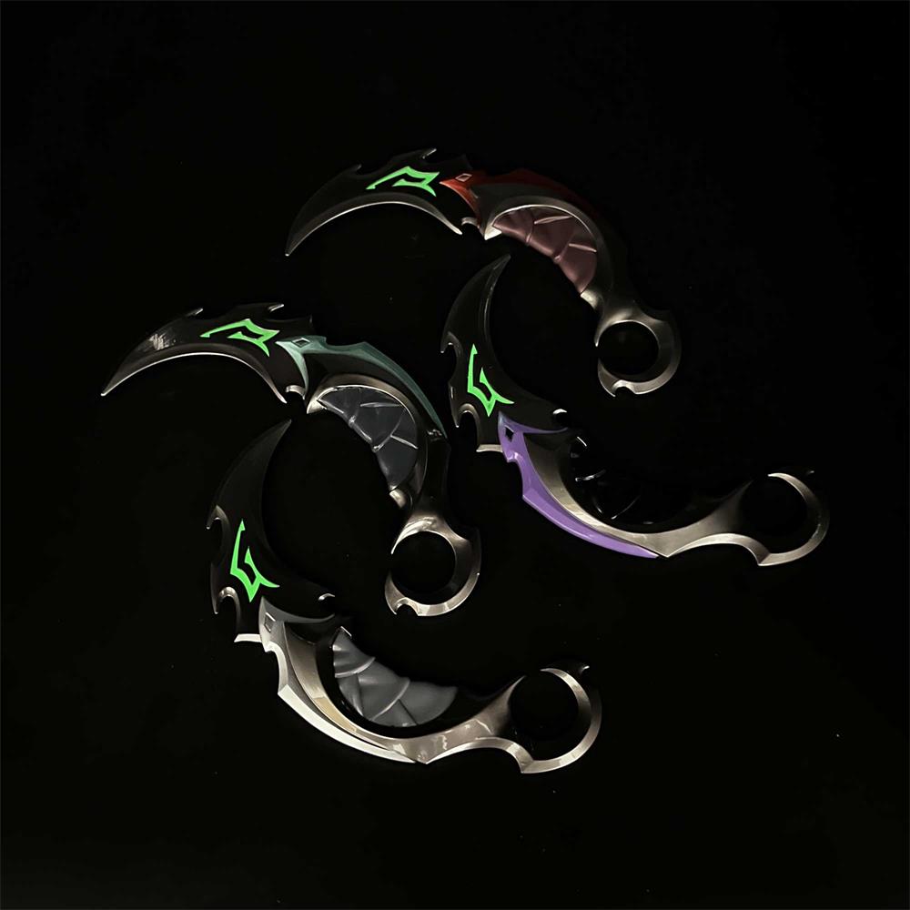 Réplique Métal Karambit Reaver – Lame Émoussée Luminescente (Valorant)