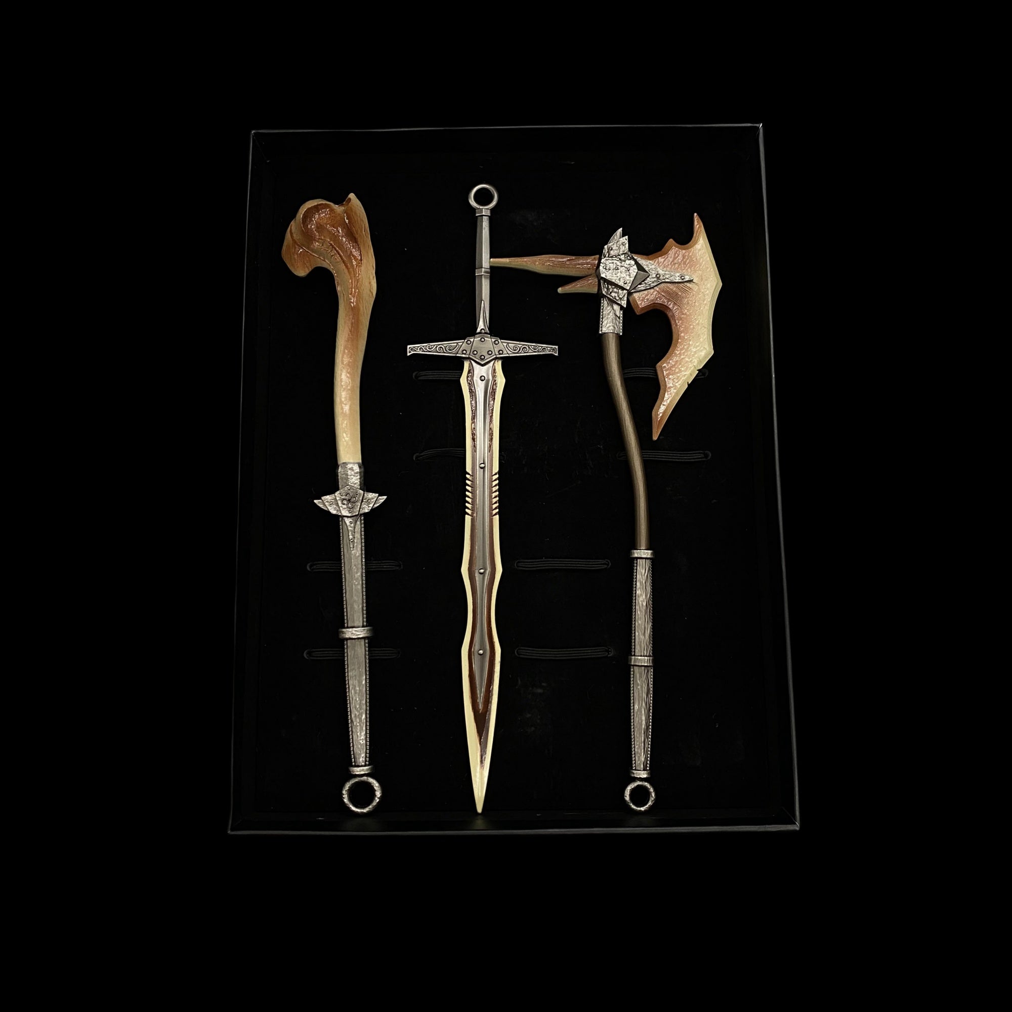 1/6 Scale Skyrim Dragon Bone Weapon Metal Miniatures