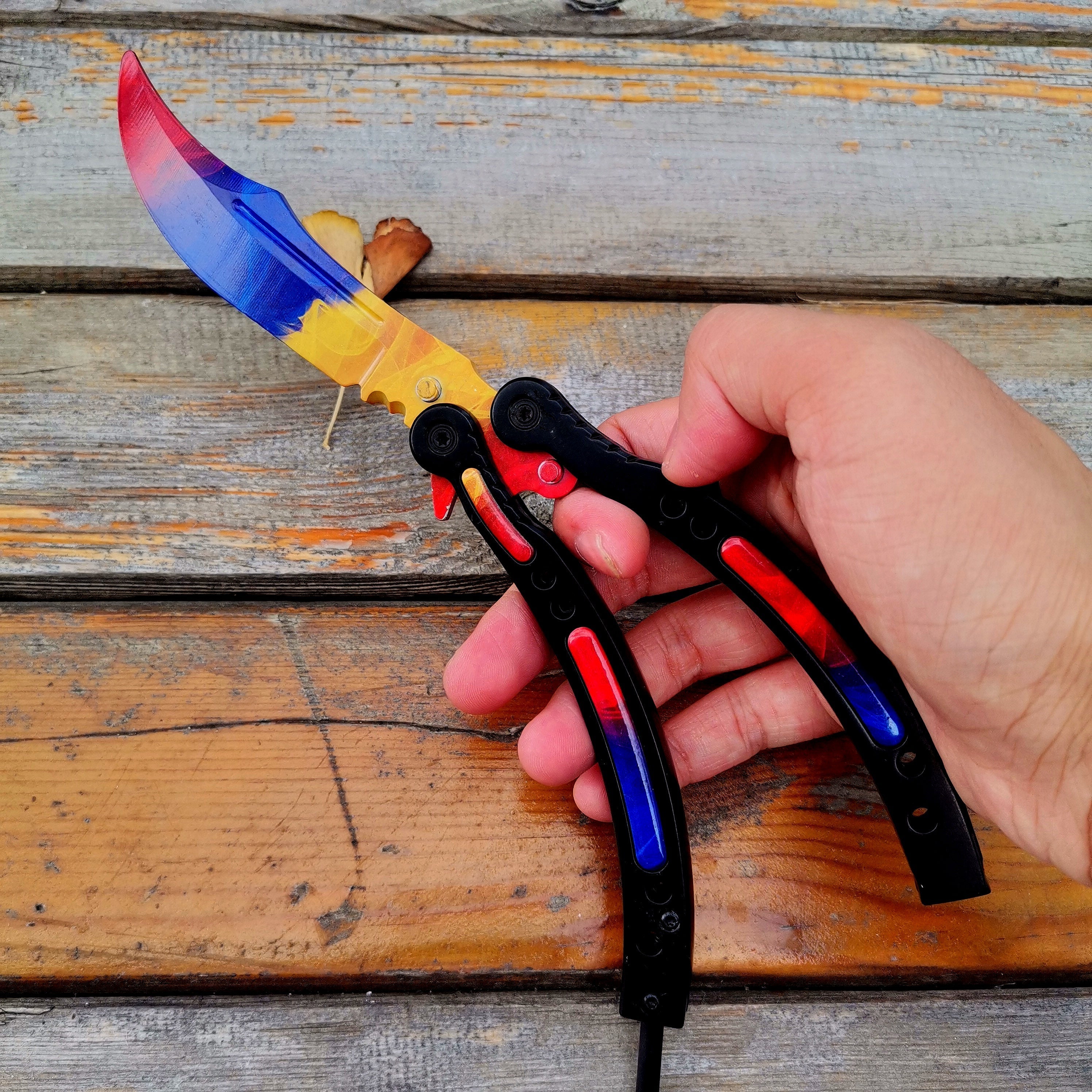 Global Offensive Game Butterfly Knife Blunt Blade Trainer Replica