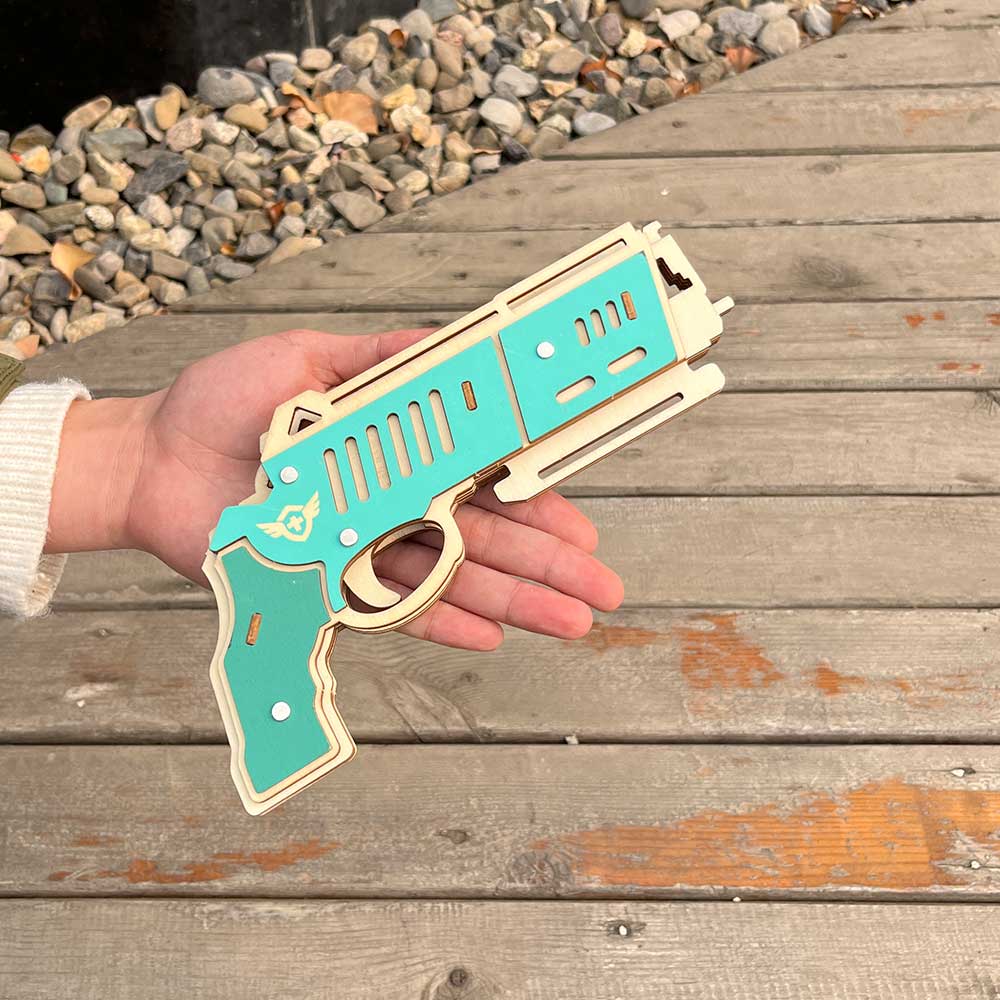 Hunting Eagle 3D Wooden Rubber Band Gun Model Kit