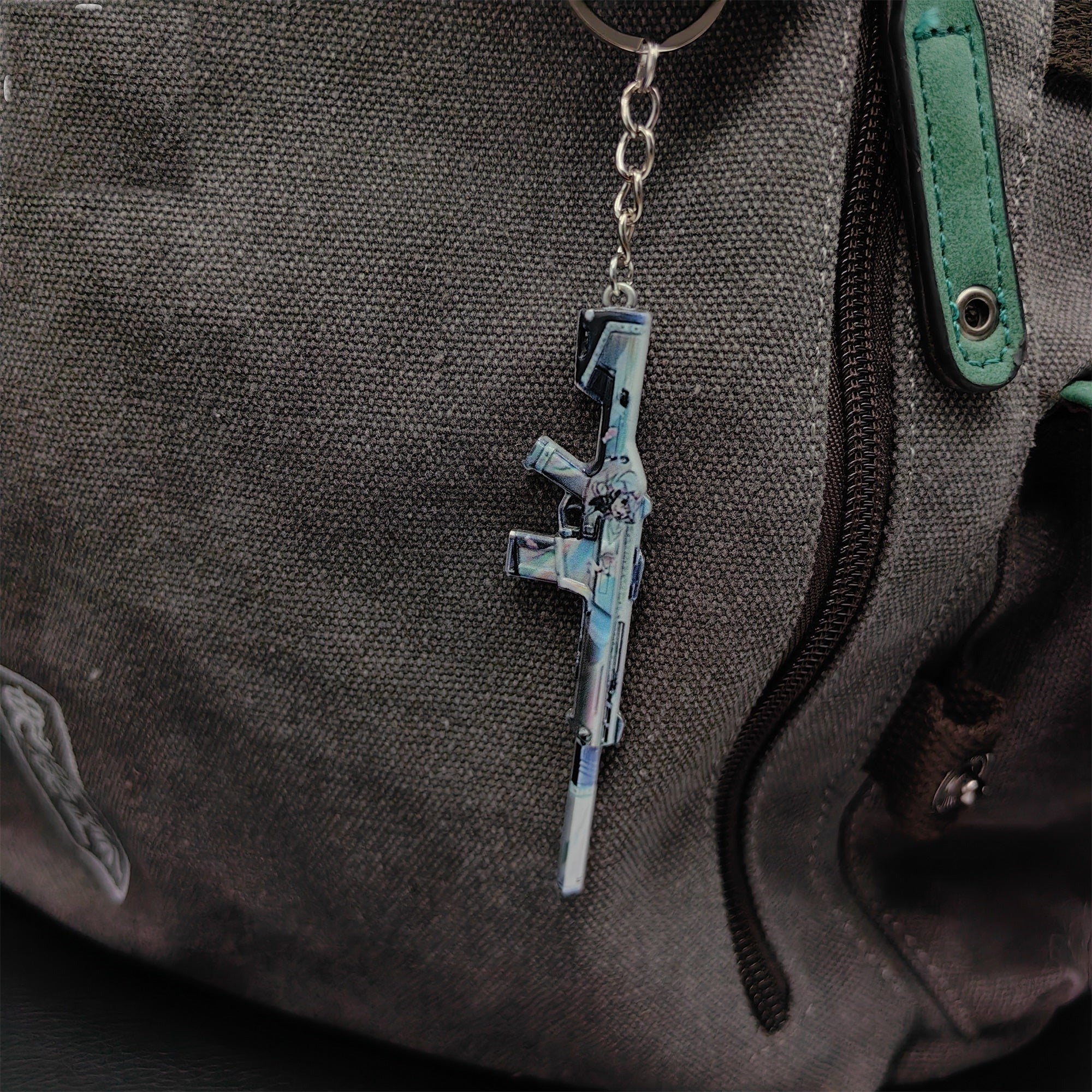 Val Mini 9 Lives Phantom Gun Metal Keychain