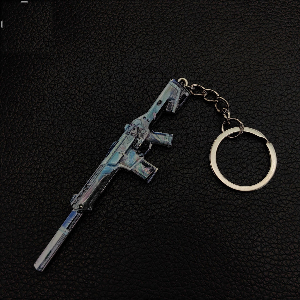 Val Mini 9 Lives Phantom Gun Metal Keychain