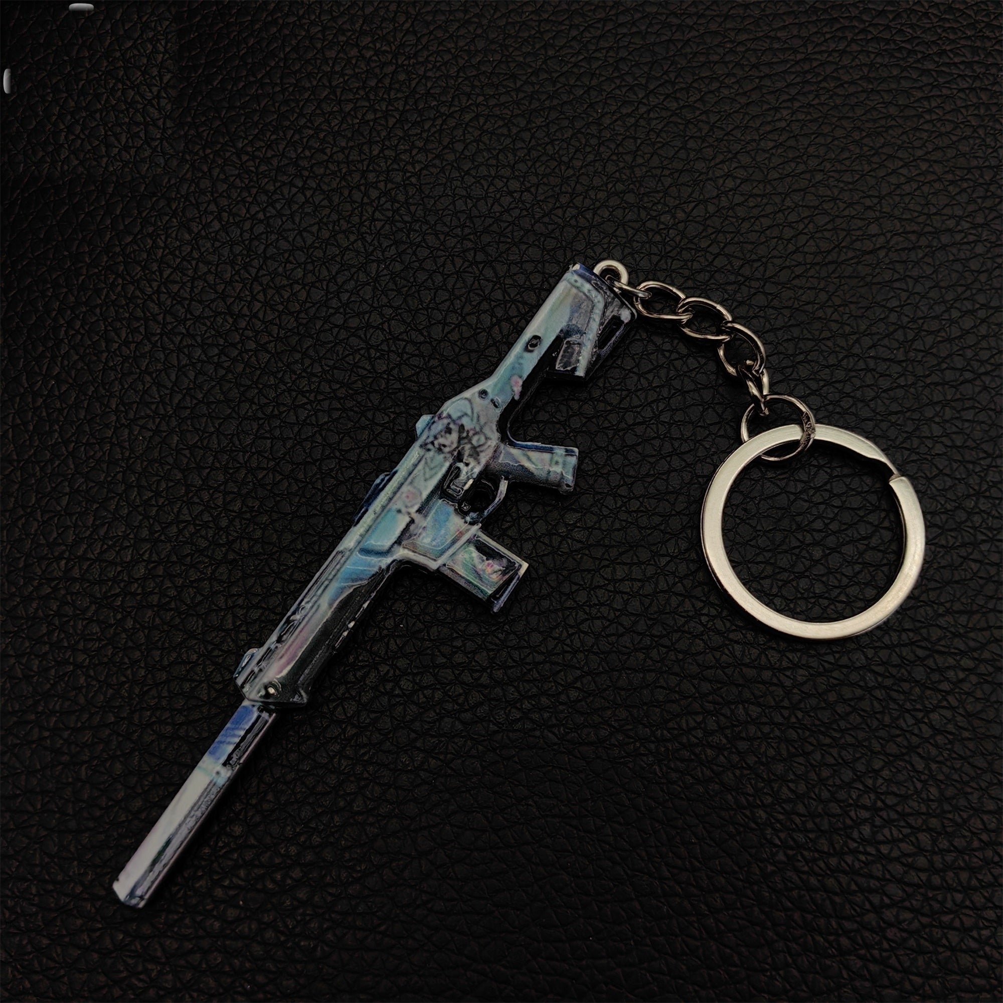 Val Mini 9 Lives Phantom Gun Metal Keychain