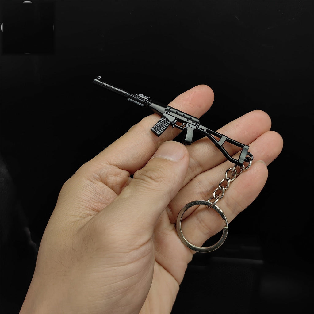 Mini AC-VAL Assault Rifle Model Metal Keychain