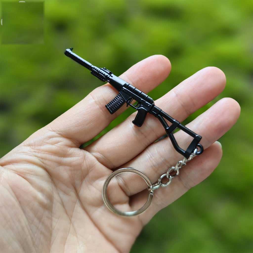 Mini AC-VAL Assault Rifle Model Metal Keychain