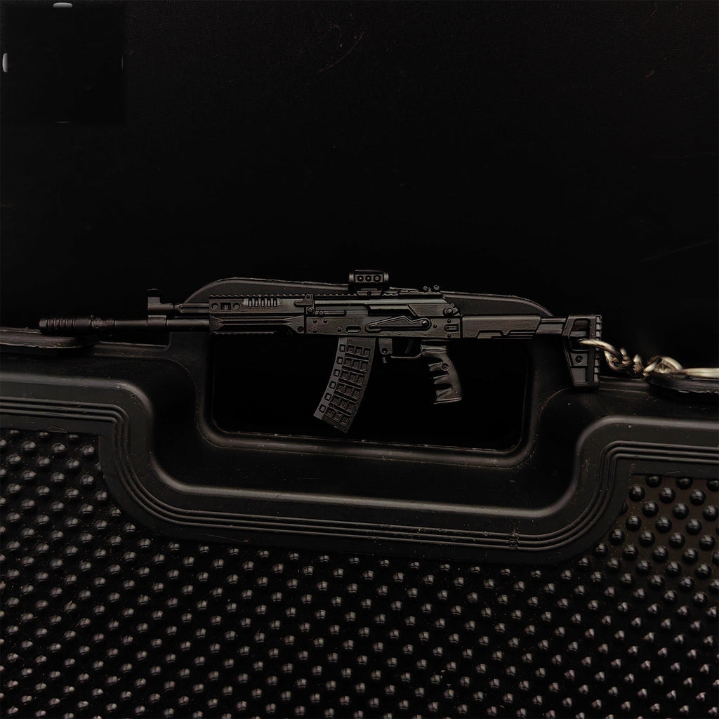 Metal AK308 Mini Game Gun Model Keychain