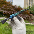 Tiny CS2 AK47 Ice Coaled Gun Miniature Metal Replica For Display