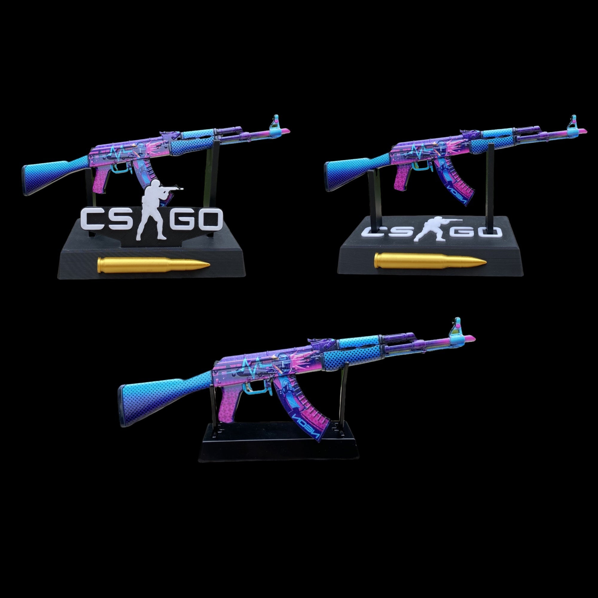 AK47 Neon Rider Metal Miniature Gun