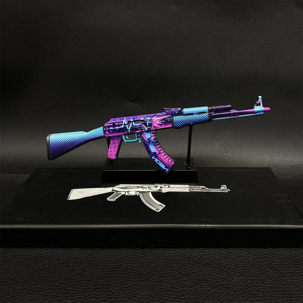 AK47 Neon Rider Case Hardened AK47 Vulcan Metal Gun Miniature