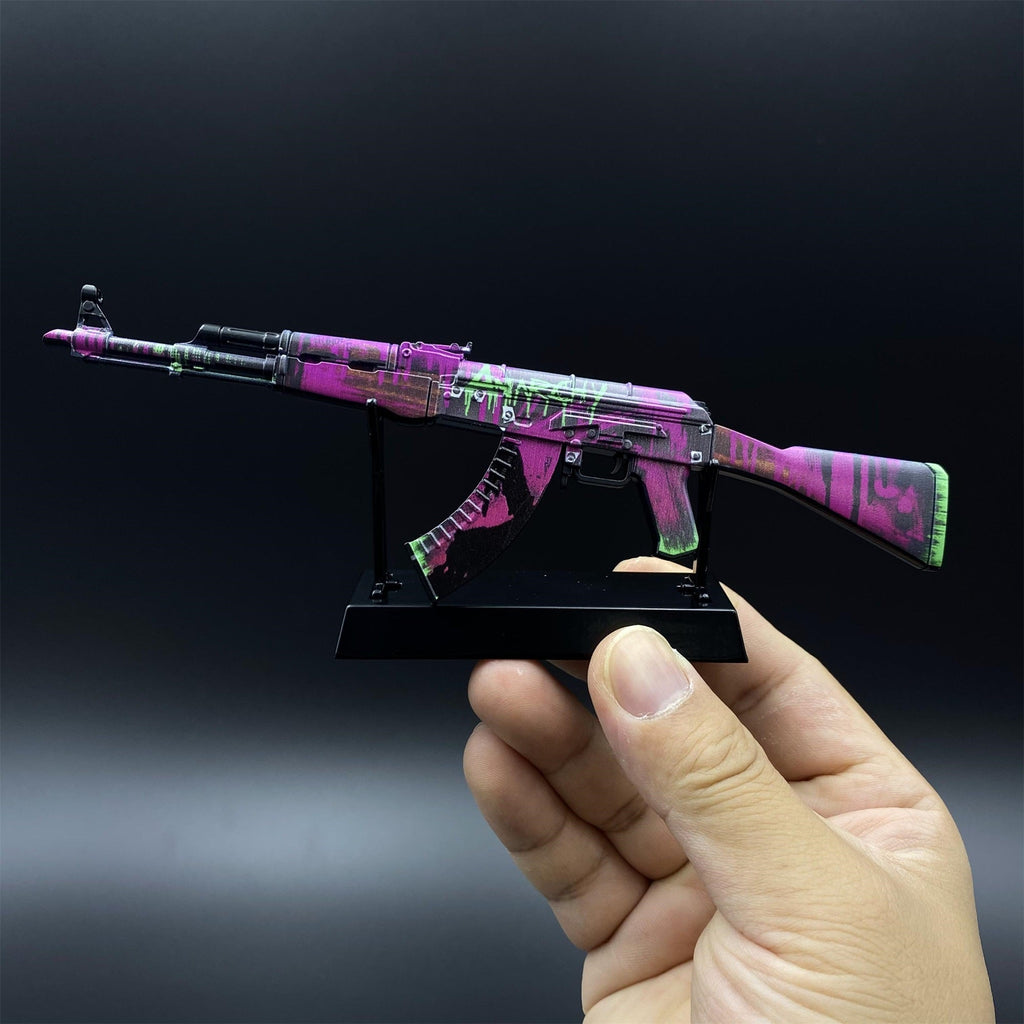 CSGO AK47 Hot Skin Neon Revolution Tiny Metal Gun Replica For Collection