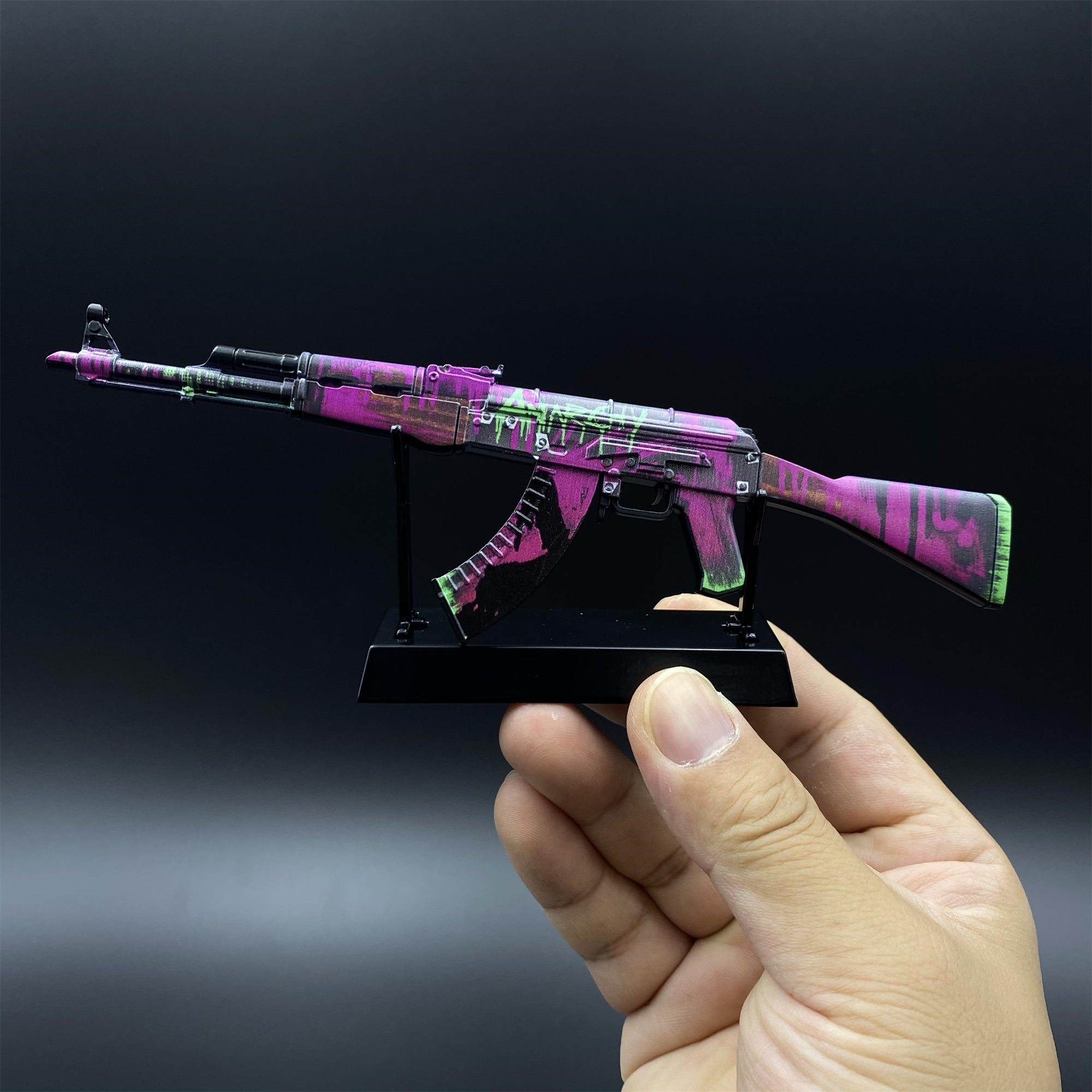 CSGO AK47 Hot Skin Neon Revolution Tiny Metal Gun Replica For Collection