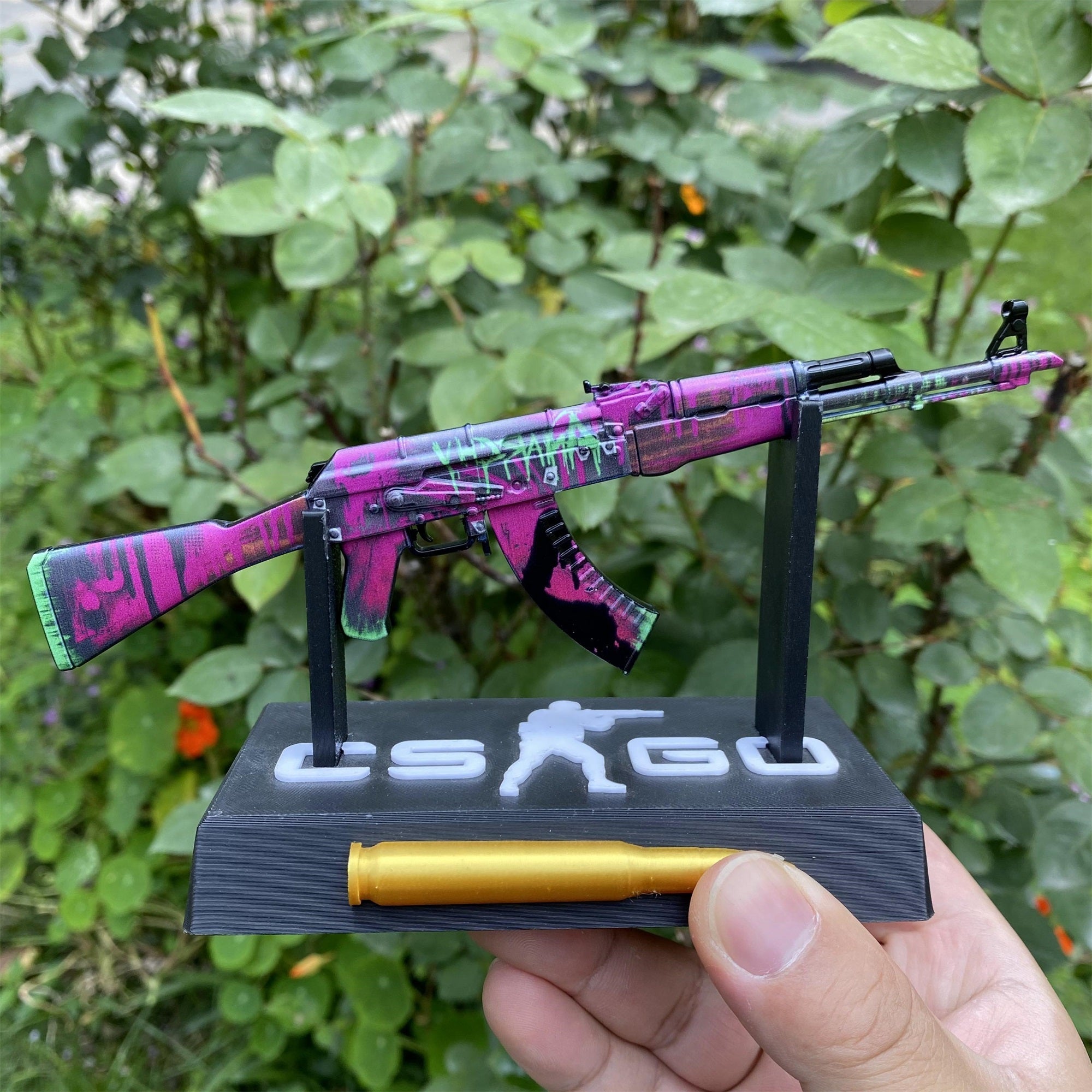 CSGO AK47 Hot Skin Neon Revolution Tiny Metal Gun Replica For Collection