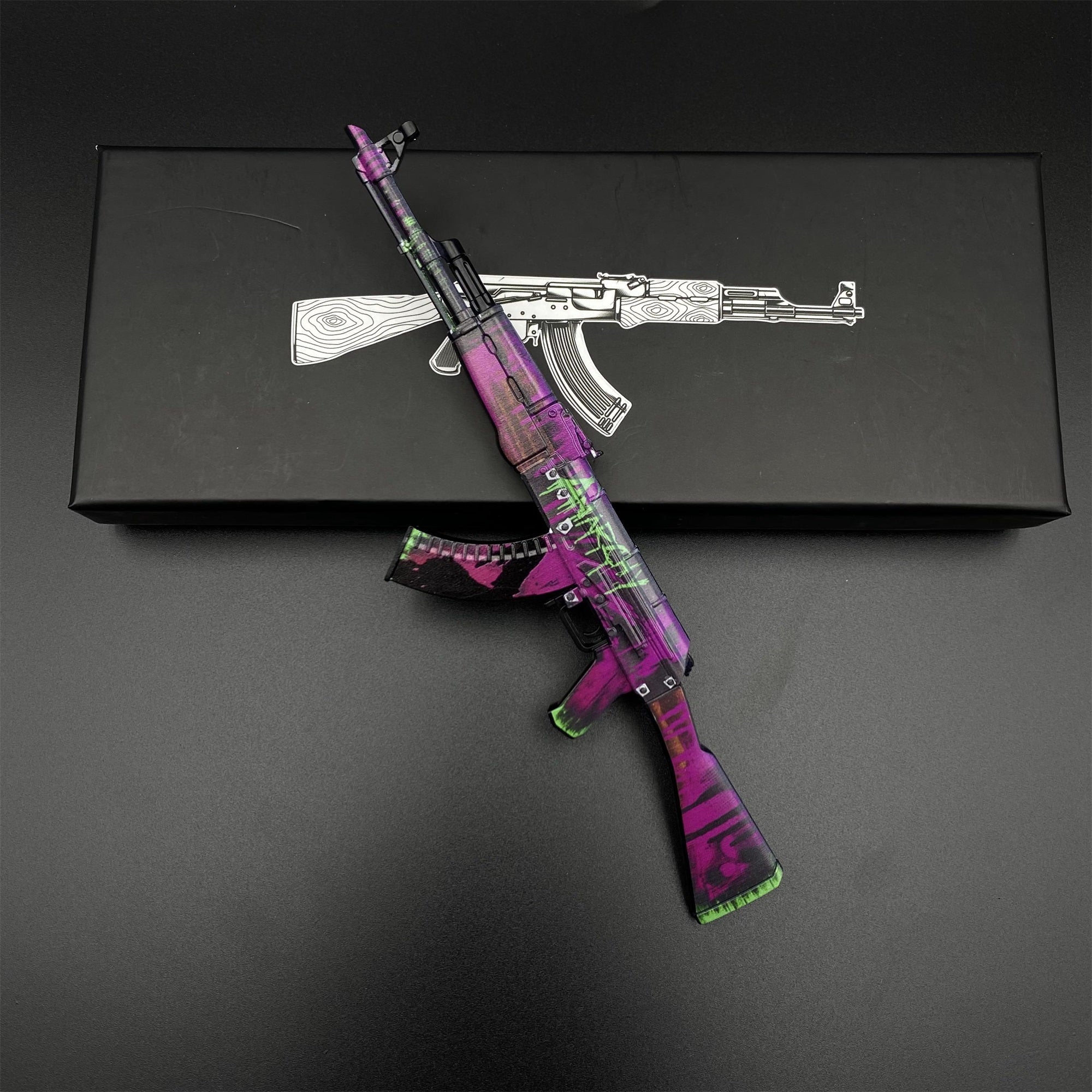 CSGO AK47 Hot Skin Neon Revolution Tiny Metal Gun Replica For Collection
