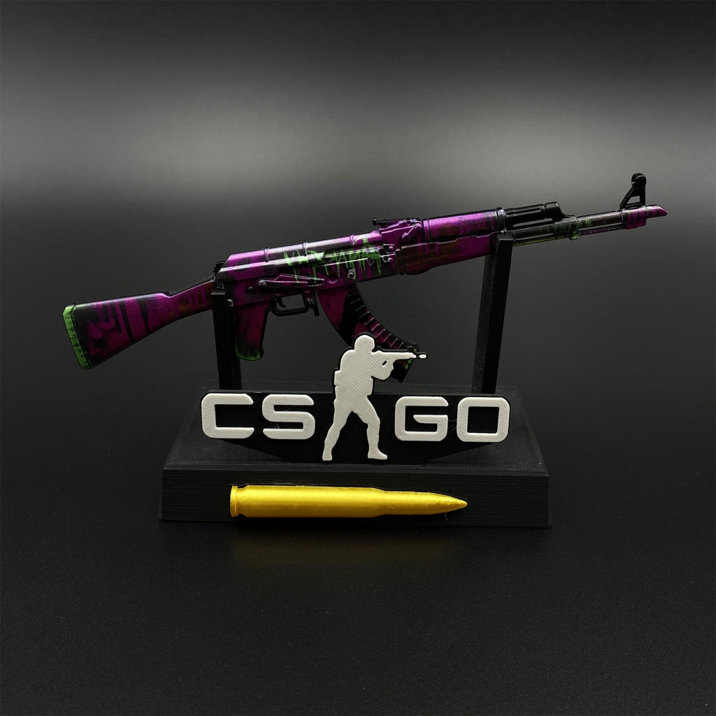 CSGO AK47 Hot Skin Neon Revolution Tiny Metal Gun Replica For Collection