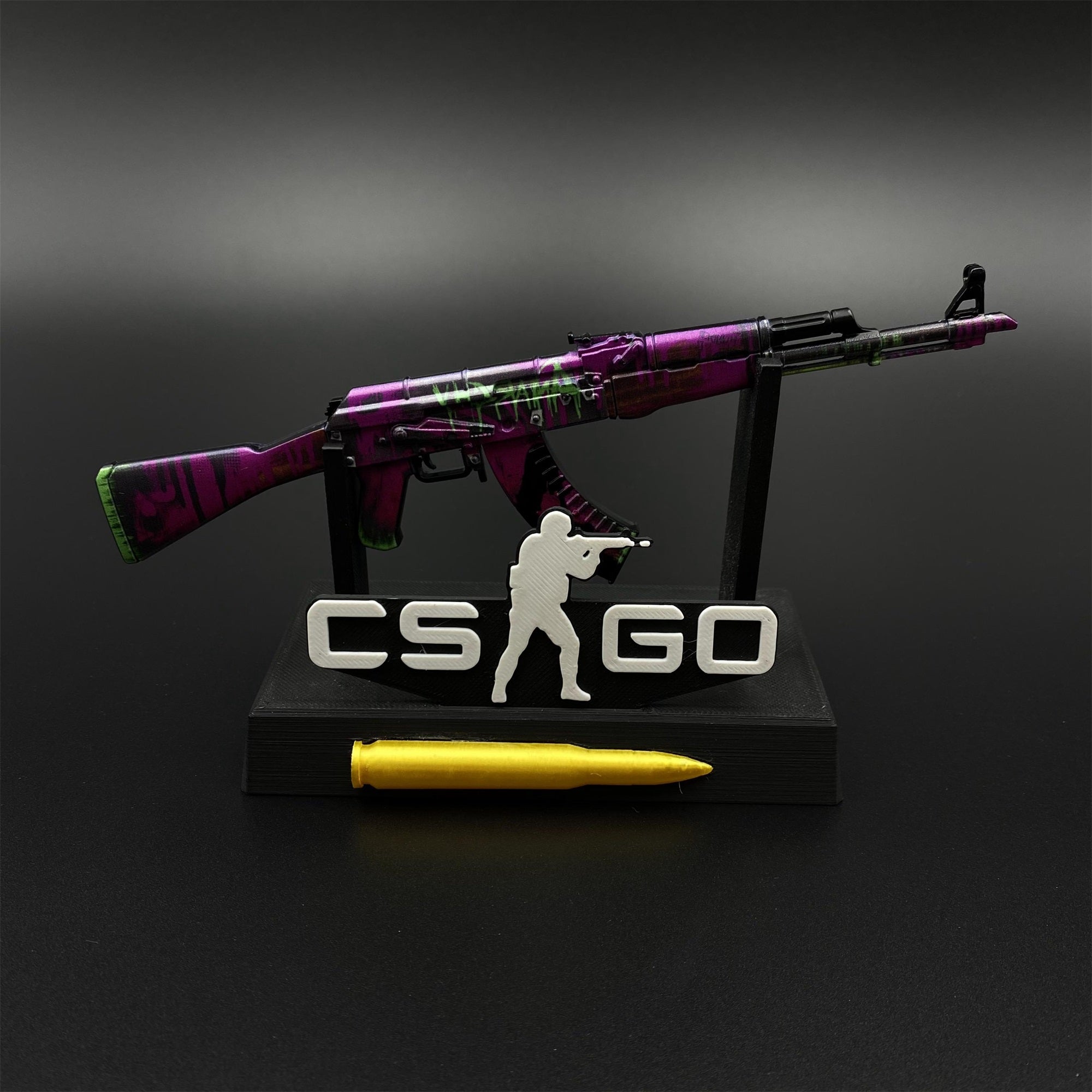 CSGO AK47 Hot Skin Neon Revolution Tiny Metal Gun Replica For Collection