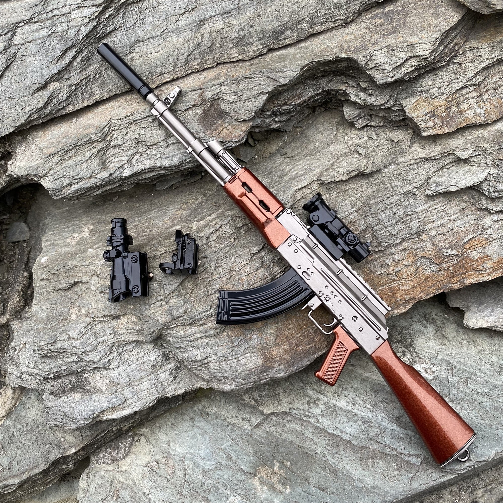 AK47 Miniature Metal AKM Gun17CM/6.7"