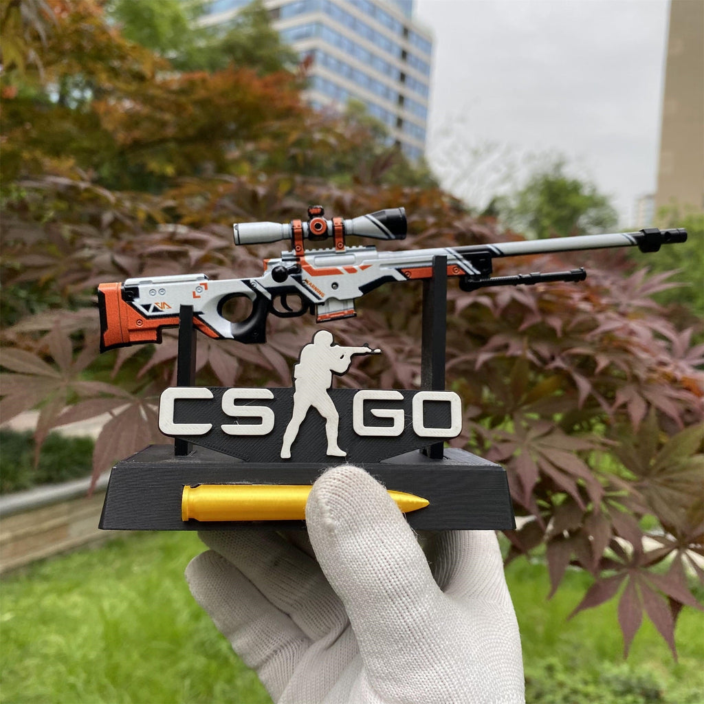Metal Tiny CSGO Hot Skin AWP Asiimov Miniature For Collection