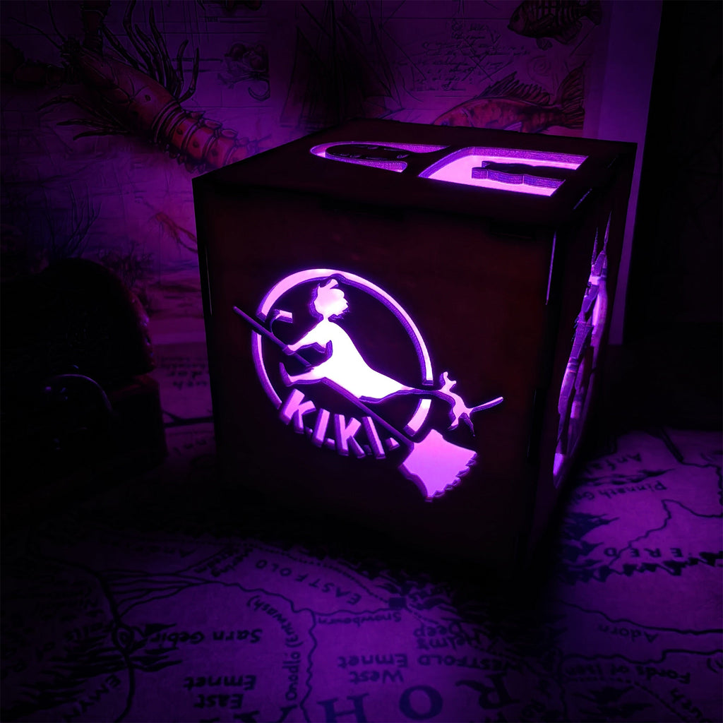 Anime-Inspired Wooden Lamp Desk Decor
