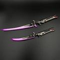 Metal Dual Katana Deadly Duet Replica - Dull Blade Miniature