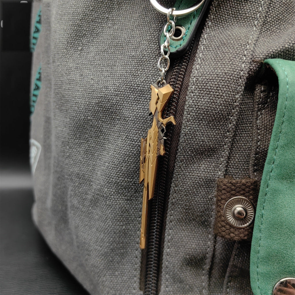 Metal Araxys Operator Gun Tiny Keychain Pendant