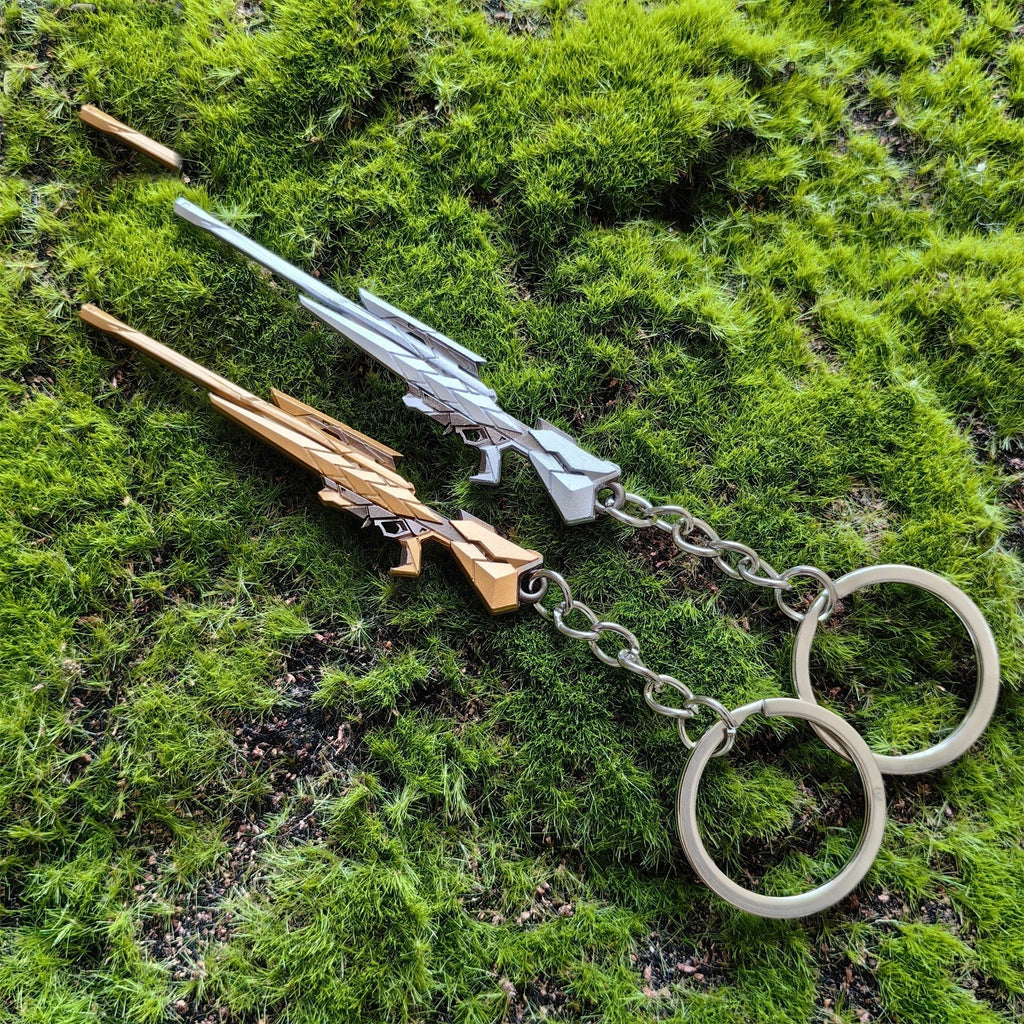 Metal Araxys Operator Gun Tiny Keychain Pendant