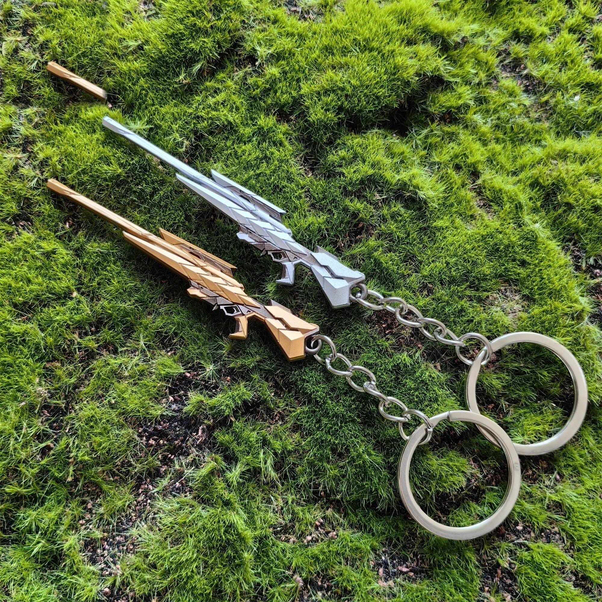 Metal Araxys Operator Gun Tiny Keychain Pendant