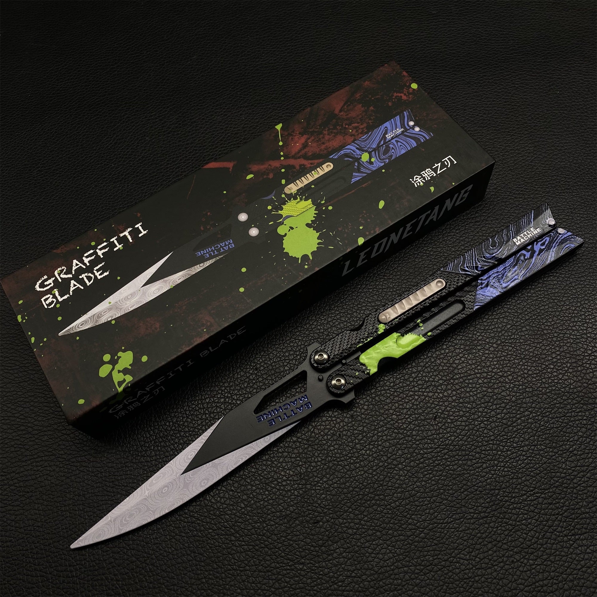 Graffiti Blade Butterfly Knife Metal Replica