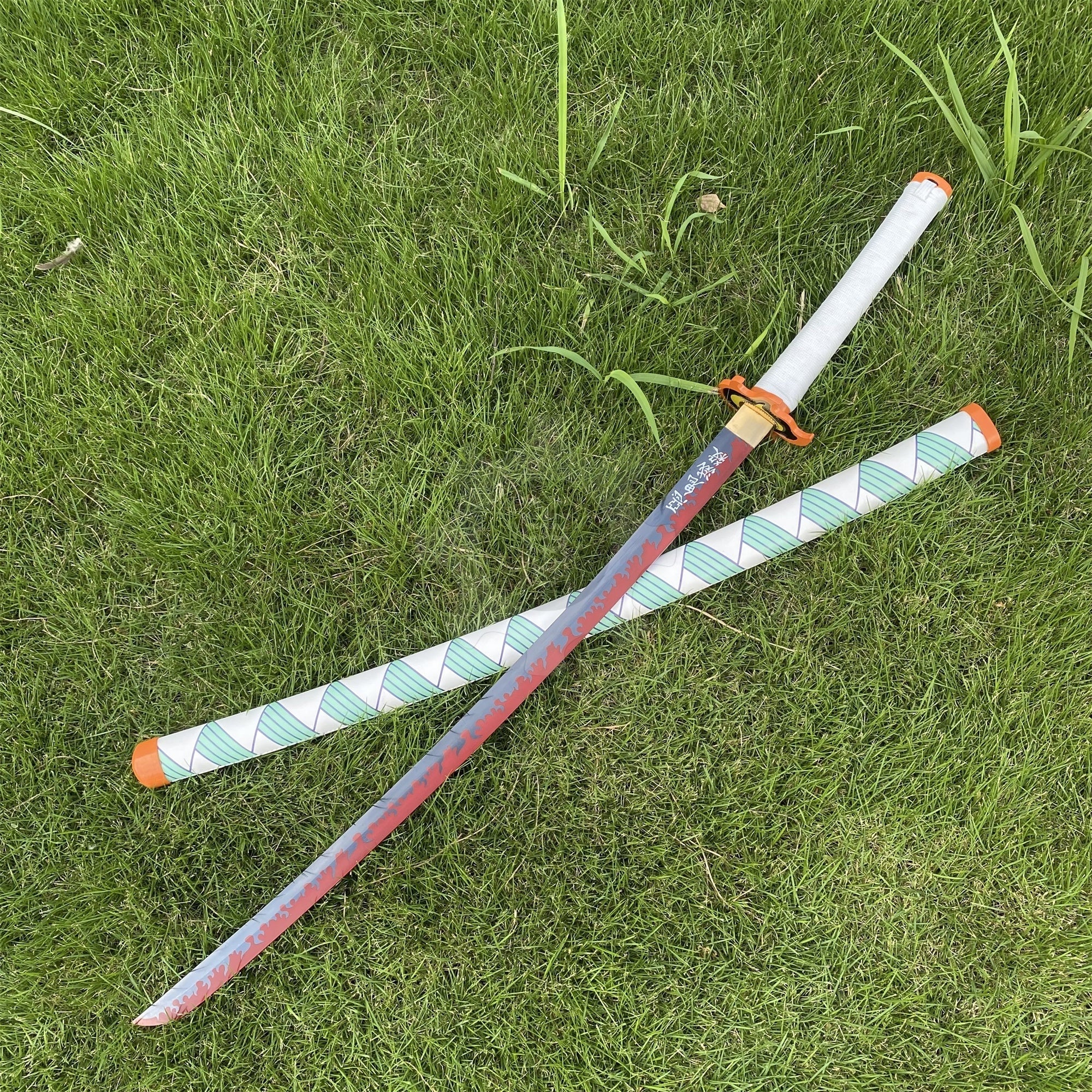 Handmade Rengoku Flame Breathing Nichirin Sword Carbon Steel Katana For Collection