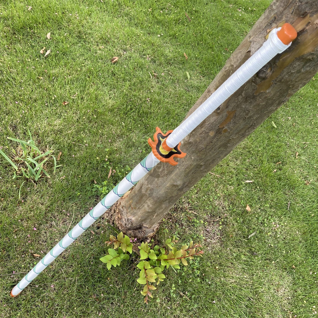 Handmade Rengoku Flame Breathing Nichirin Sword Carbon Steel Katana For Collection