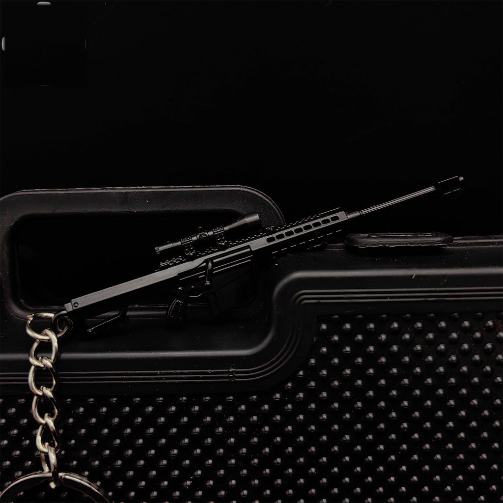 Mini Barrett 82A1 Sniper Rifle Metal Keychain