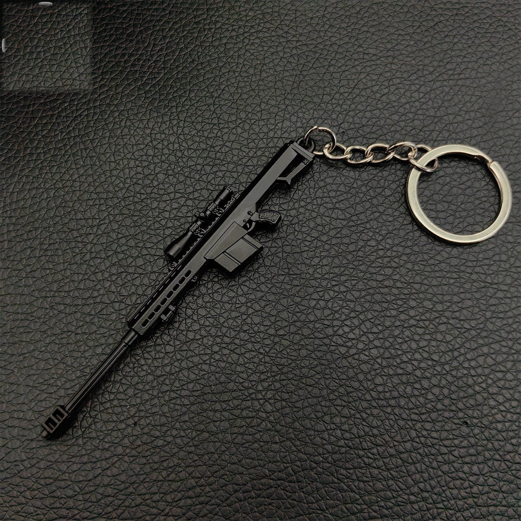 Mini Barrett 82A1 Sniper Rifle Metal Keychain