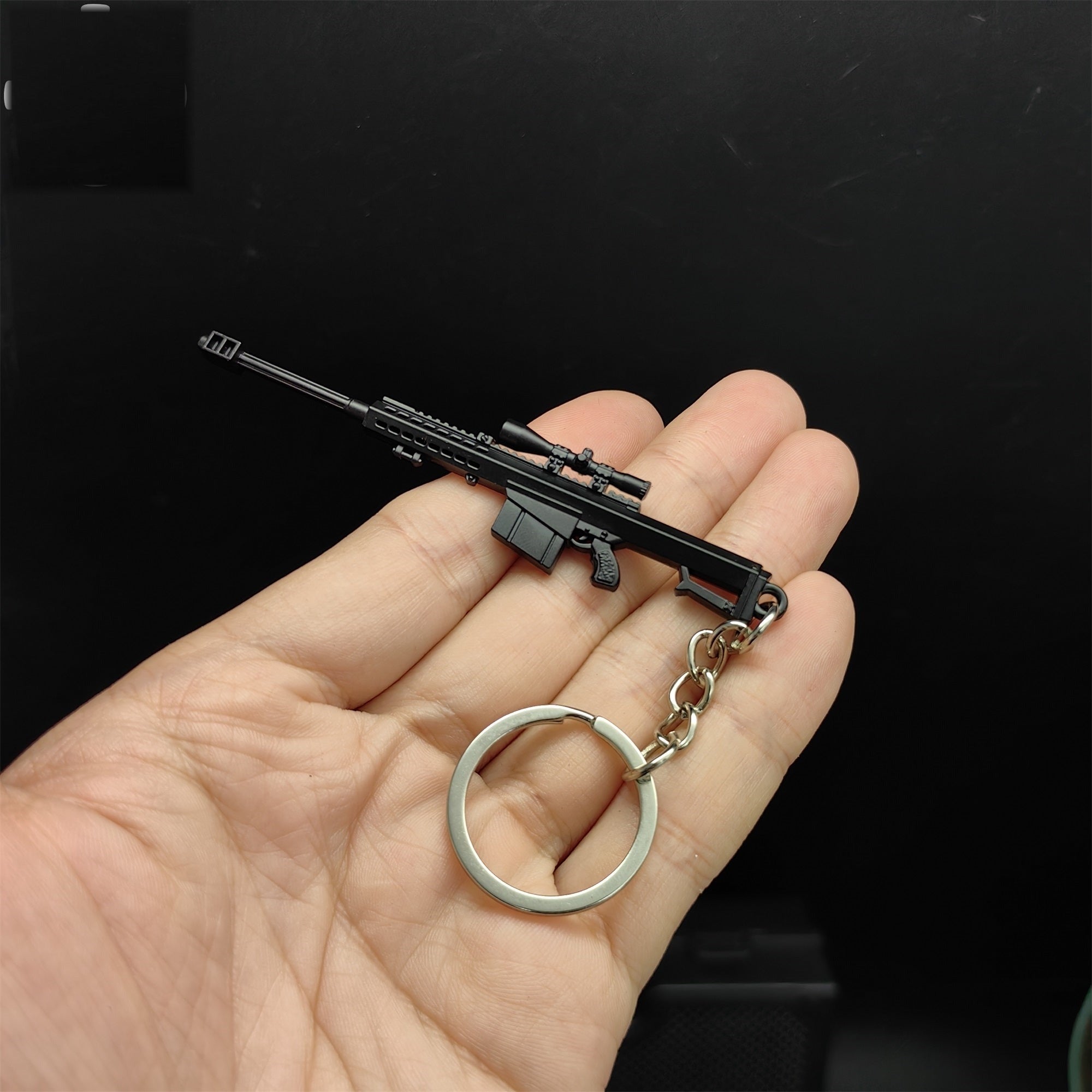 Mini Barrett 82A1 Sniper Rifle Metal Keychain