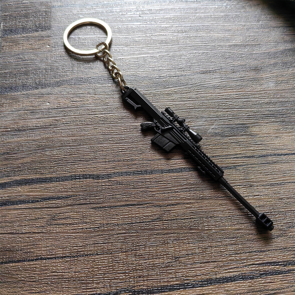 Mini Barrett 82A1 Sniper Rifle Metal Keychain