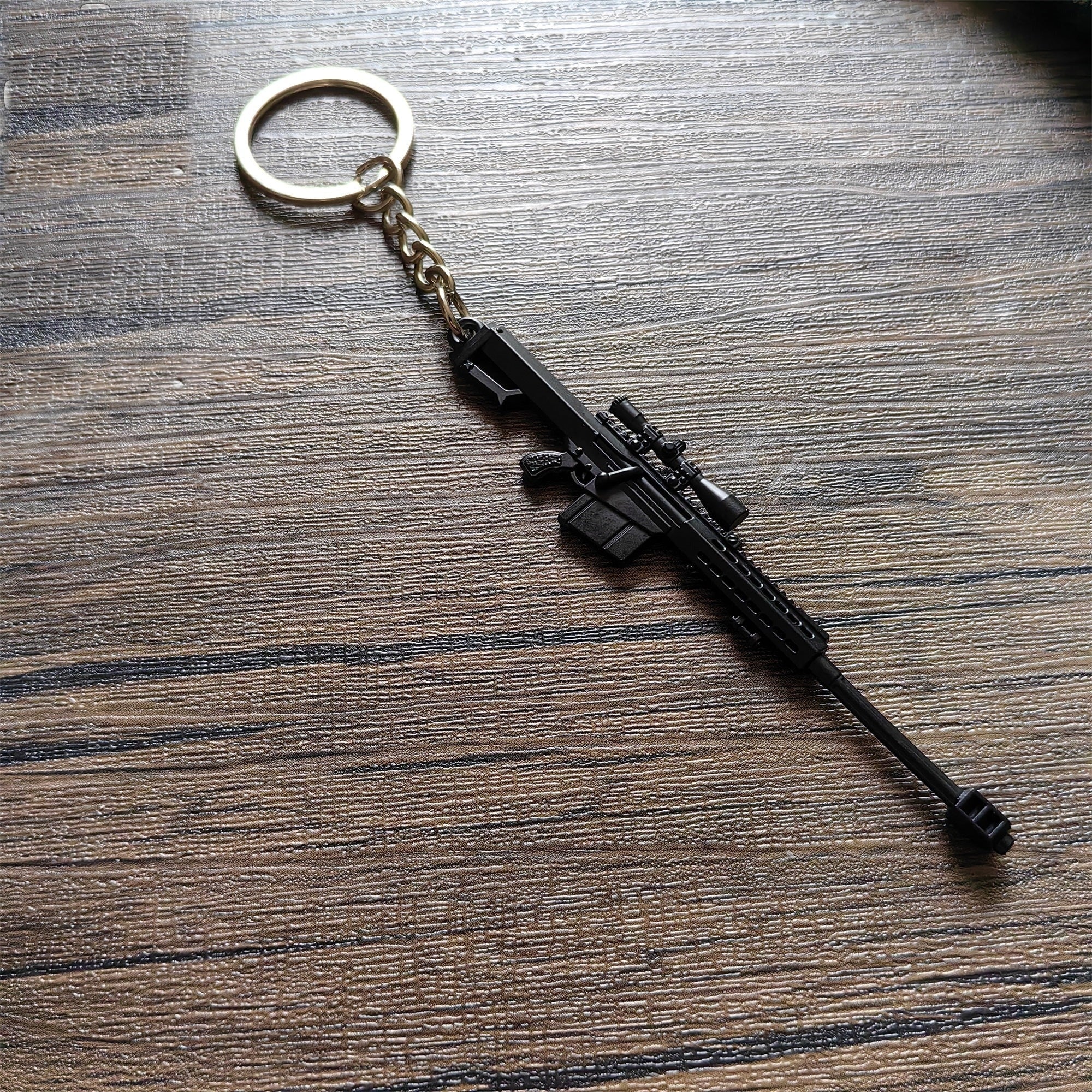 Mini Barrett 82A1 Sniper Rifle Metal Keychain