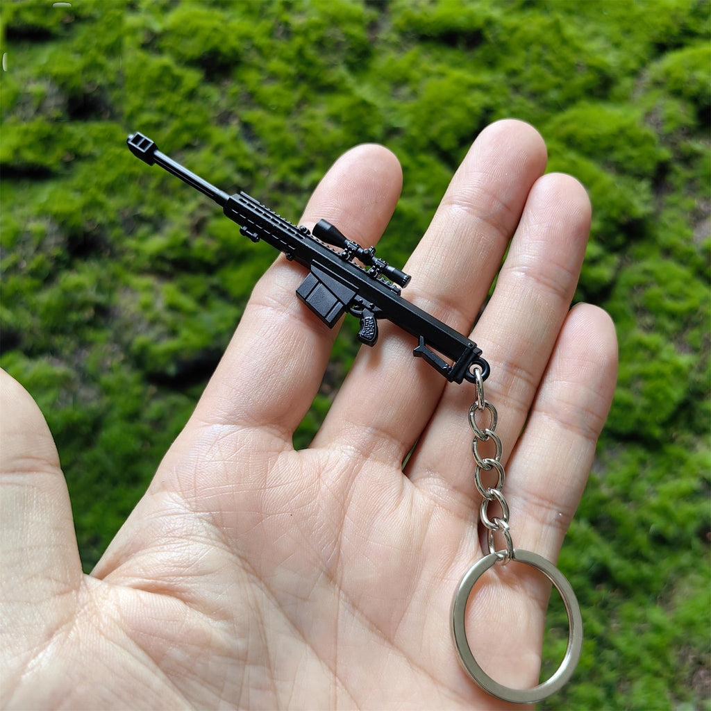 Mini Barrett 82A1 Sniper Rifle Metal Keychain