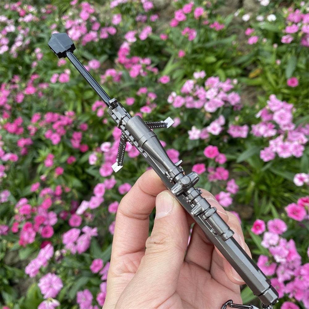 Metal Barrett M82A1 Sniper Rifle Gun Keychain 17CM/6.7" 