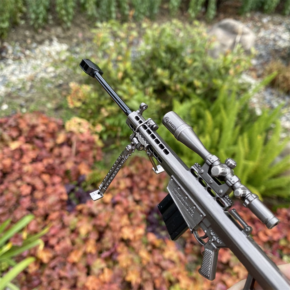 Metal Barrett M82A1 Sniper Rifle Gun Keychain 17CM/6.7" 