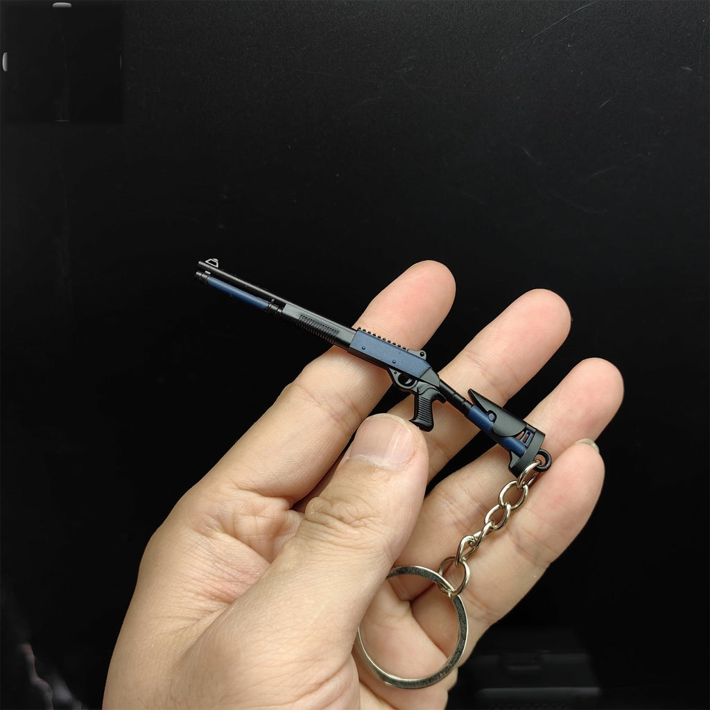 Mini Benelli M1014 Shotgun Metal Keychain