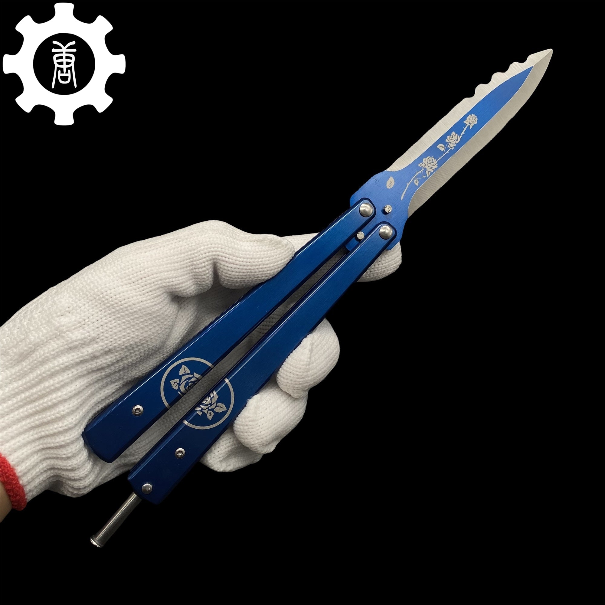 TF2 Black Rose Balisong Black Rose Butterfly Knife Replica IRL