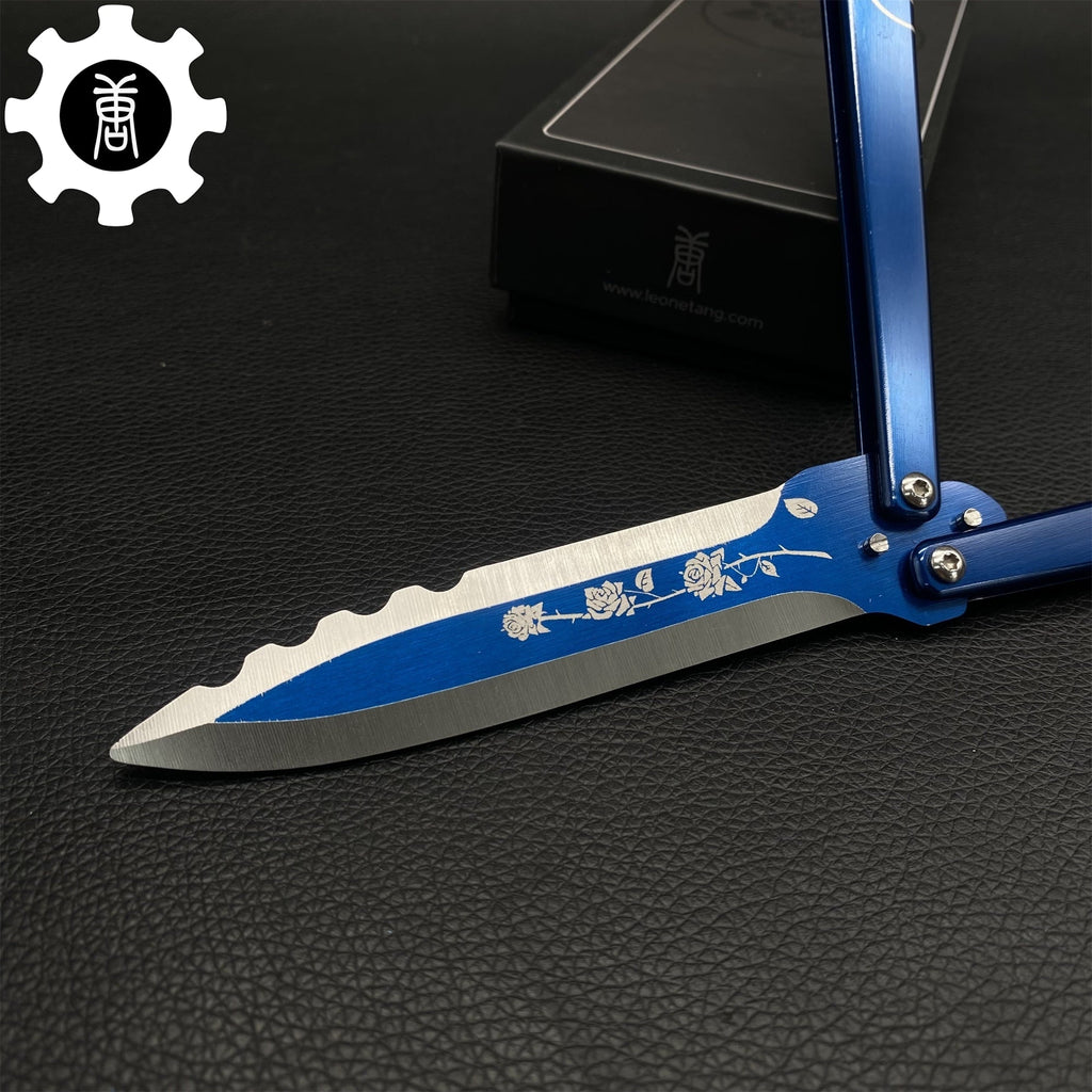 TF2 Black Rose Balisong Black Rose Butterfly Knife Replica IRL
