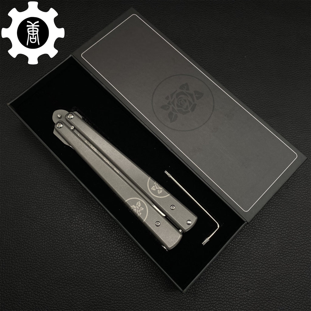 TF2 Black Rose Balisong Black Rose Butterfly Knife Replica IRL