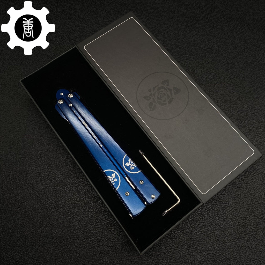 TF2 Black Rose Balisong Black Rose Butterfly Knife Replica IRL