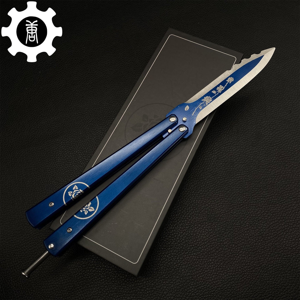 TF2 Black Rose Balisong Black Rose Butterfly Knife Replica IRL