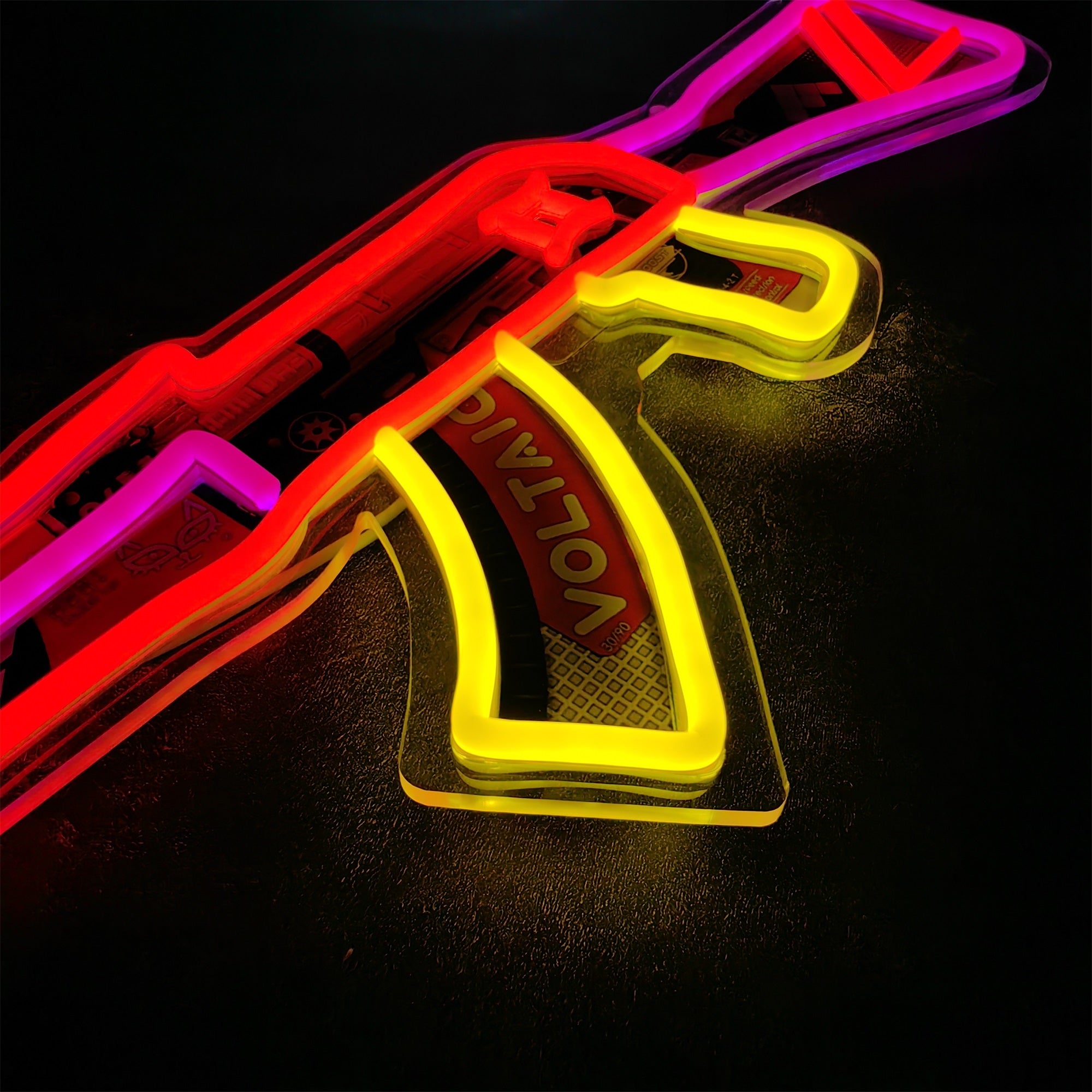 AK47 Bloodsport 3D Colorful Night Lamp Wall Decor